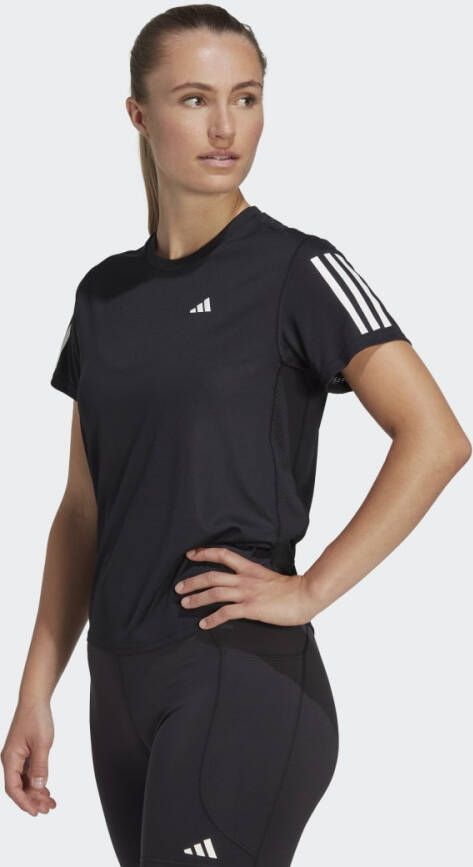 Adidas On The Run Zwart Hardloop T-shirt Dames