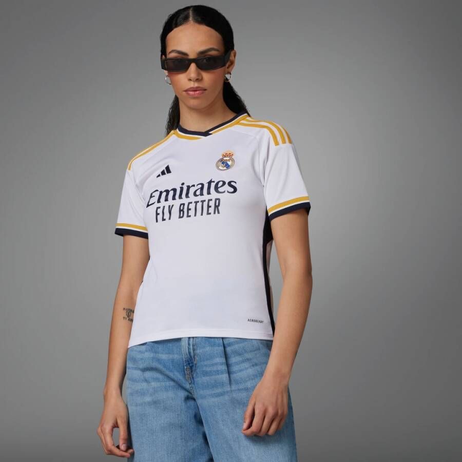 Adidas T-shirt Real Madrid 1ª Tenue 23 24 Wit Dames