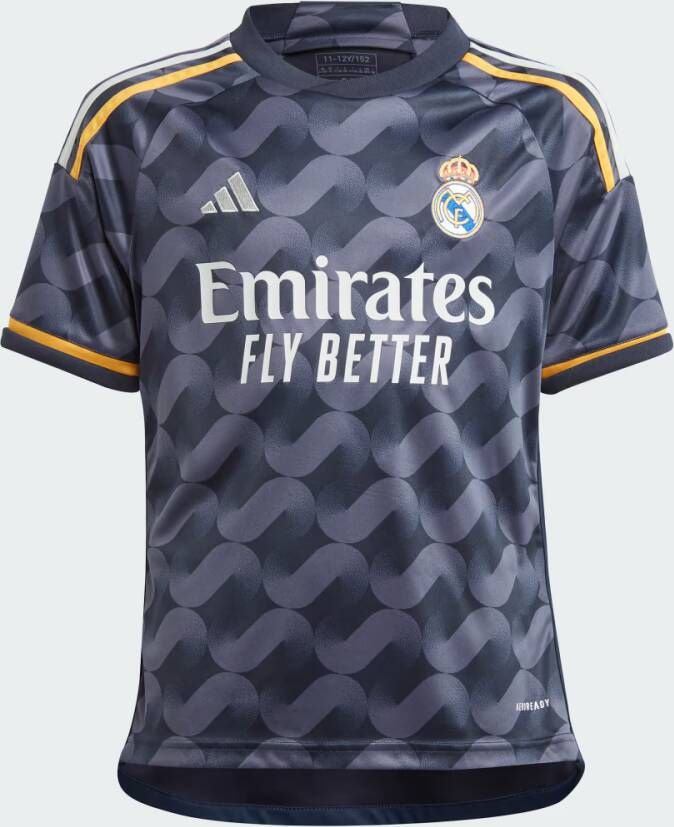 Adidas Perfor ce 23 24 Real Madrid voetbalshirt uit T-shirt Blauw Polyester Ronde hals 128