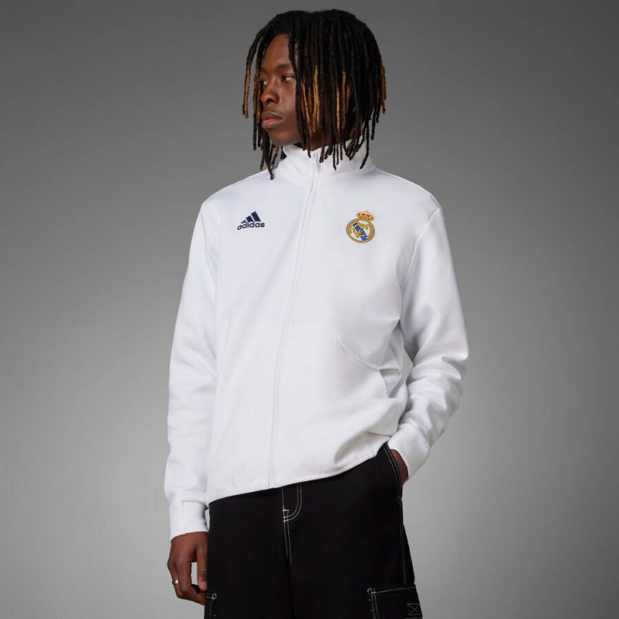 Adidas Sweatshirt Real Madrid Prematch 23 24 Wit Voetbaltop Heren