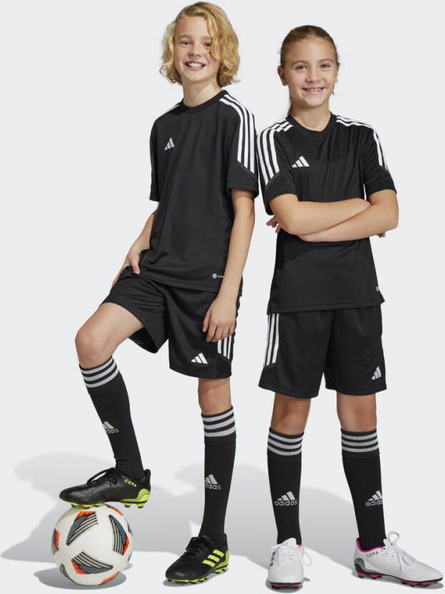 Adidas Perfor ce Junior sportshort Tiro zwart wit Sportbroek Polyester 128
