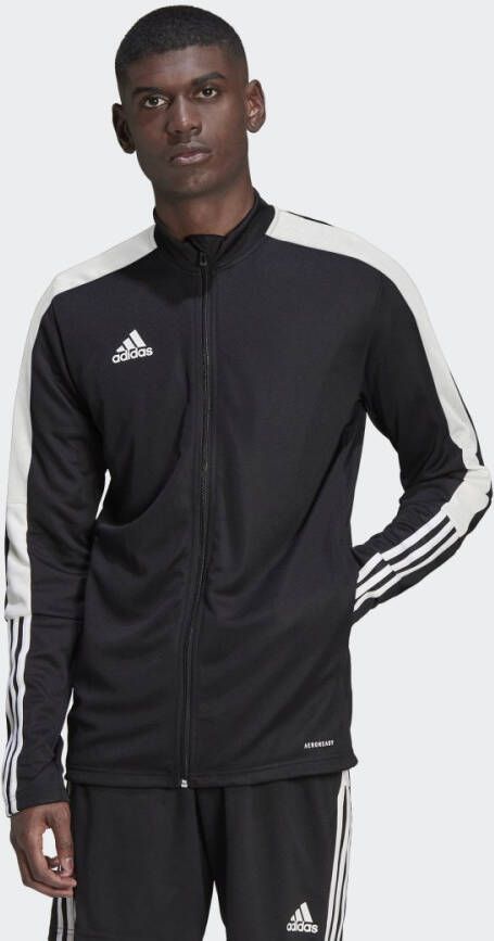Adidas tiro essentials trainingsjas zwart wit heren