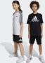 Adidas Sportswear sportshort zwart wit Sportbroek Polyester 128 - Thumbnail 2