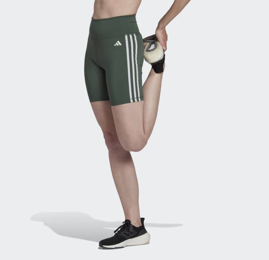 Adidas Performance Training Essentials 3-Stripes High-Waisted Korte Legging