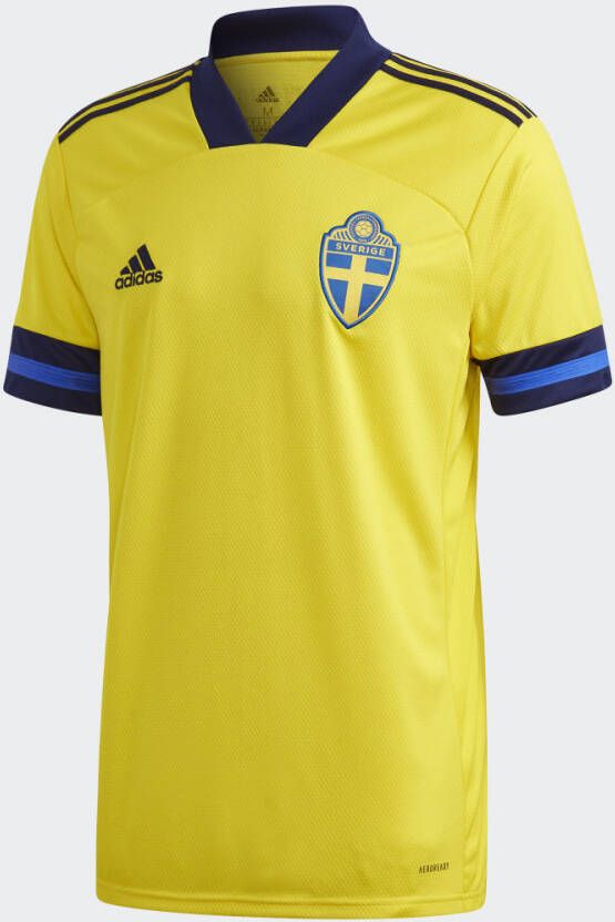 Adidas uefa euro 2020 2021 svff zweden thuisshirt 20 22 geel blauw heren