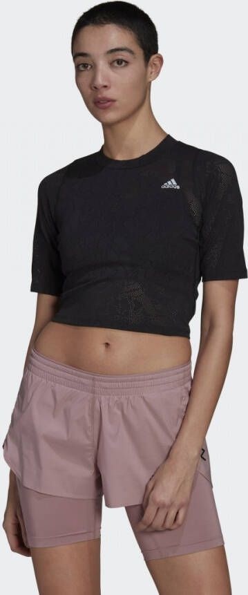 Adidas Performance Run Fast Lace Crop Running T-shirt