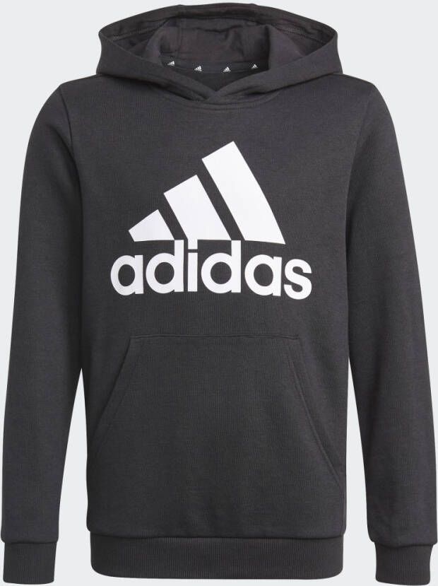 Adidas Performance sporthoodie zwart wit Sportsweater Jongens Meisjes Katoen Capuchon 110