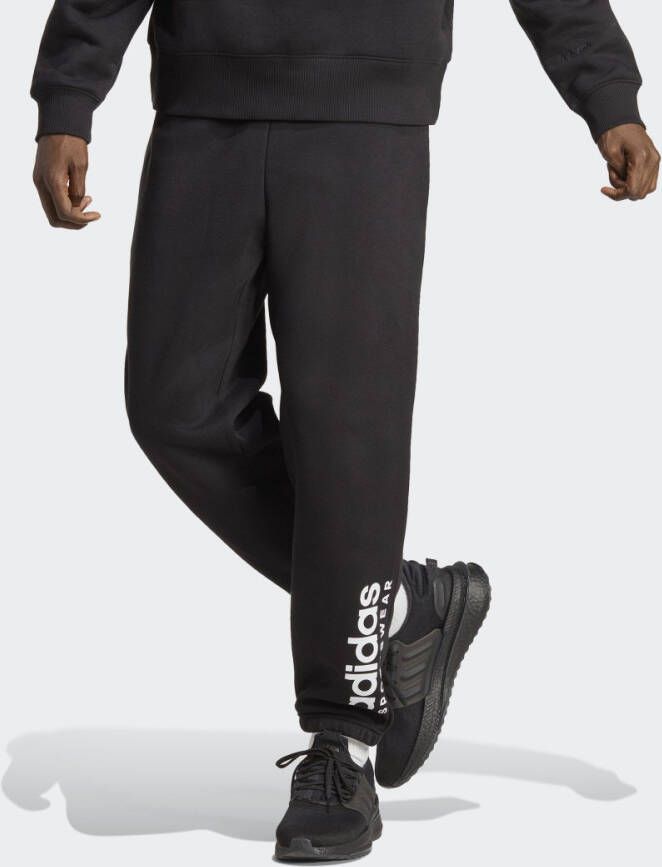 Adidas all szn fleece graphic joggingbroek zwart heren