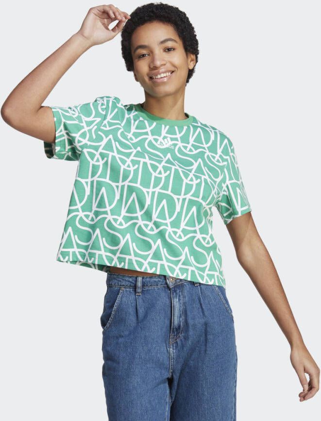 Adidas Sportswear Allover adidas Graphic Boyfriend T-shirt