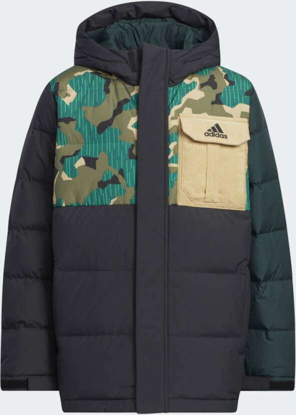 Adidas Sportswear Outdoorjack All-over print block donsjack