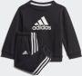 Adidas Sportswear joggingpak zwart wit Trainingspak Katoen Ronde hals 104 - Thumbnail 1