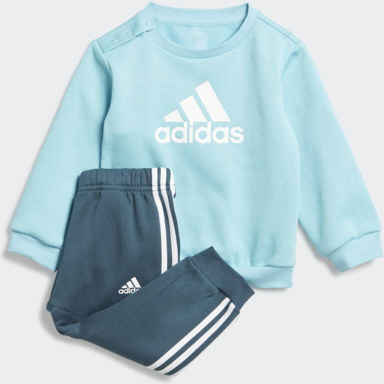 Adidas Sportswear joggingpak lichtblauw petrol Katoen Ronde hals 74