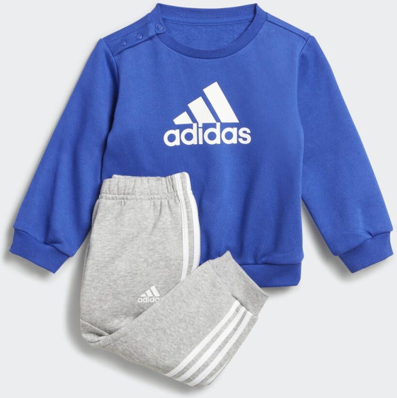 Adidas Sportswear joggingpak kobalt grijs melange Blauw Katoen Ronde hals 62