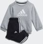 Adidas Badge of Sport Crew Tracksuit Infant Medium Grey Heather White Medium Grey Heather White - Thumbnail 2