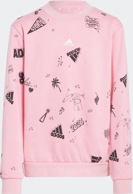 Adidas Sportswear Brand Love Allover Print Sweatshirt Kids