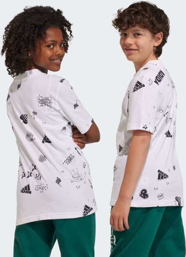 Adidas Sportswear Brand Love Allover Print T-shirt Kids