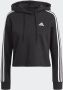 Adidas Sportswear Hoodie ESSENTIALS CROPPED HOODY MET 3-STRIPES - Thumbnail 1