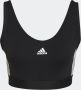 Adidas Sportswear Sport-bh ESSENTIALS REMOVABLE PADS 3-STRIPES CROPTOP (1-delig) - Thumbnail 3