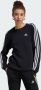 Adidas Zwart Essentials 3-Stripes Fleece Sweatshirt voor Dames Zwart Dames - Thumbnail 2