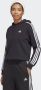 Adidas Sportswear Essentials 3-Stripes French Terry Crop Hoodie - Thumbnail 1