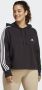 Adidas Sportswear Essentials 3-Stripes French Terry Crop Hoodie (Grote Maat) - Thumbnail 2