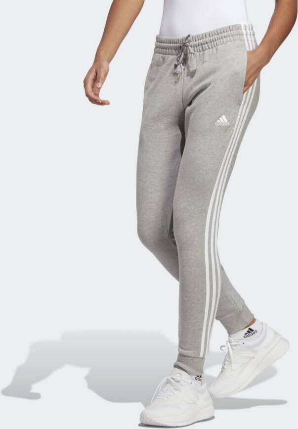 Adidas essentials 3-stripes french terry joggingbroek grijs dames