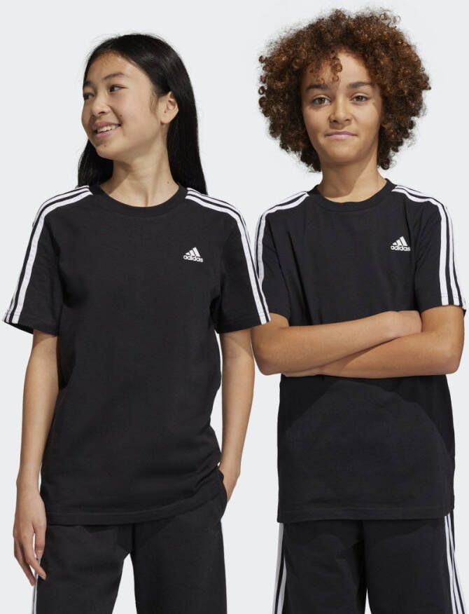 Adidas Sportswear T-shirt zwart wit Katoen Ronde hals 128