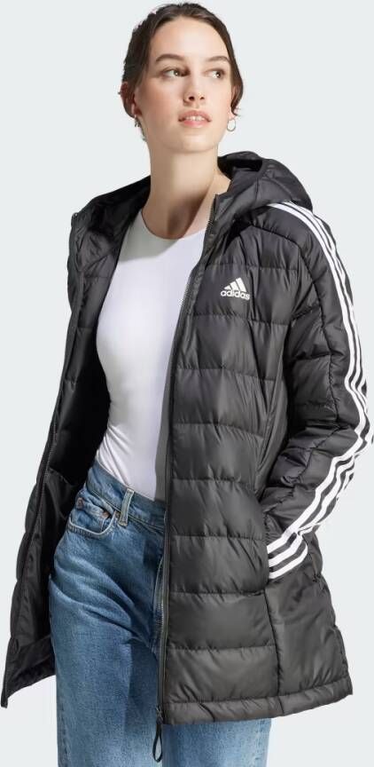 Adidas Sportswear Essentials 3-Stripes Light Donsparka met Capuchon
