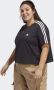 Adidas Sportswear Essentials 3-Stripes Single Jersey Croptop (Grote Maat) - Thumbnail 1