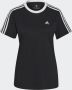 Adidas Essentials 3-Stripes Loose Fit T-shirt Black Heren - Thumbnail 1