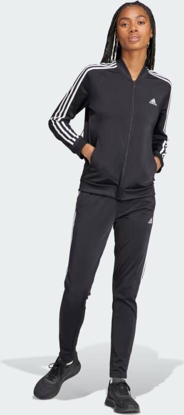 Adidas 3-Stripes Essential Tracksuit Black White- Dames Black White