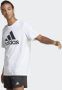 Adidas Essentials Single Jersey Big Logo T-Shirt Wit Heren - Thumbnail 1