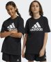 Adidas Sportswear T-shirt zwart wit Katoen Ronde hals Logo 152 - Thumbnail 2