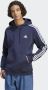 Adidas Essentials Fleece 3-Stripes Hoodie Blauw Heren - Thumbnail 3