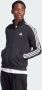 Adidas Sportswear Essentials Fleece 3-Stripes Sweatshirt met Korte Rits - Thumbnail 1