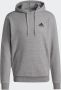 Adidas Grijze Fleece Hoodie met Verstelbare Capuchon en Voorzak Grijs Heren - Thumbnail 2