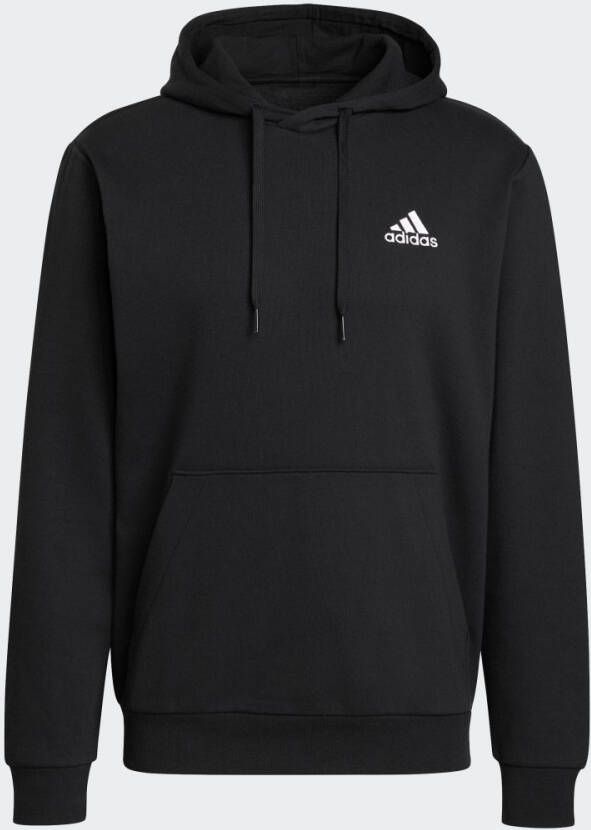 Adidas Zwarte hoodie met verstelbare capuchon en voorzak Zwart Heren