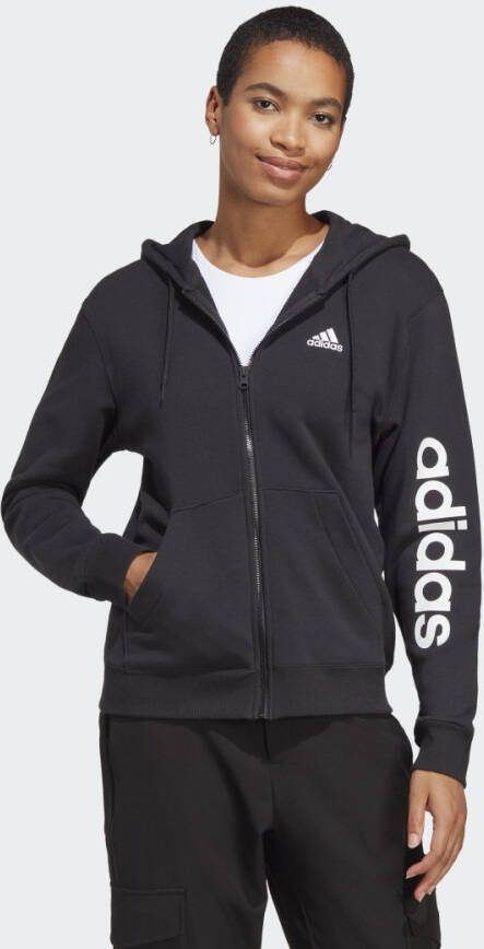 Adidas Sportswear Capuchonsweatvest ESSENTIALS LINEAR FRENCH TERRY Capuchonjack (1-delig)
