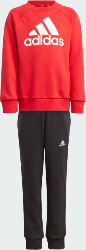 Adidas Sportswear joggingpak rood zwart Trainingspak Katoen Ronde hals 104