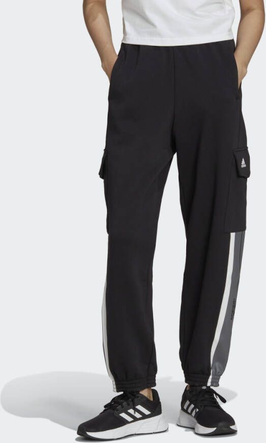 Adidas Sportswear Essentials Pin Stripe Block Fleece Cargobroek