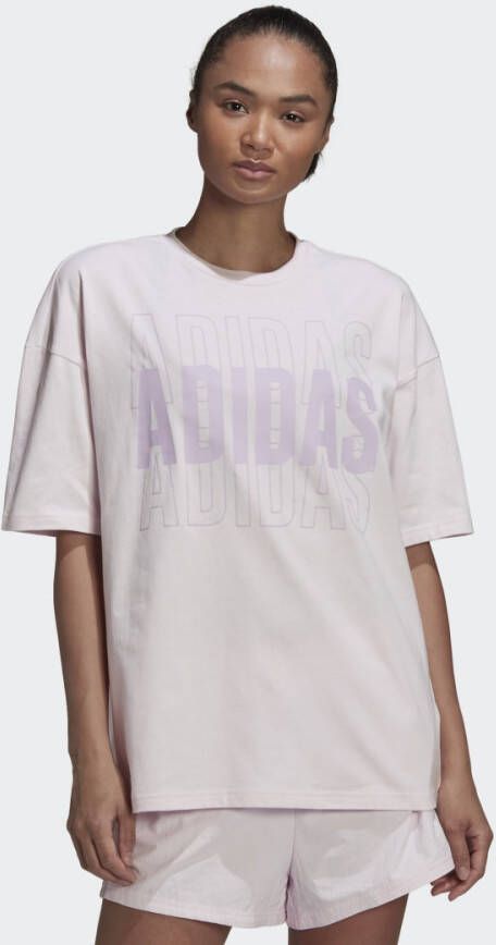 Adidas Sportswear Essentials Repeat adidas Logo Oversized T-shirt