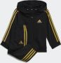 Adidas Sportswear trainingspak zwart goud Joggingpak Polyester Capuchon 104 - Thumbnail 1