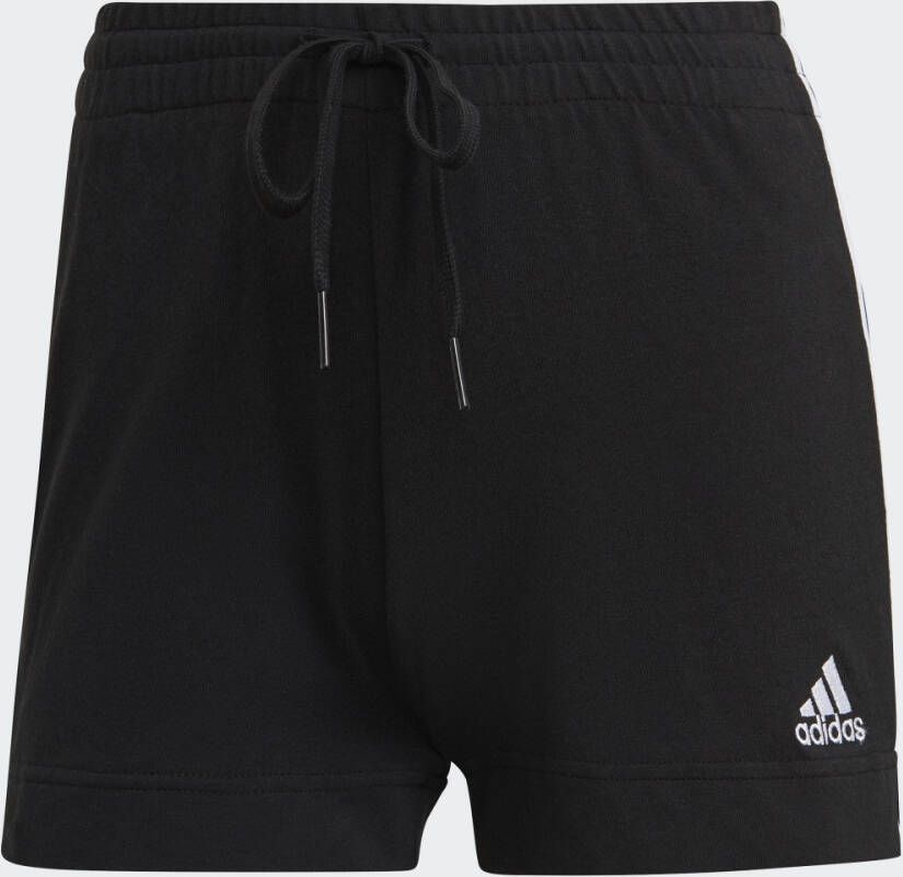 Adidas Zwarte sportieve shorts voor dames met zijstrepen Black Dames