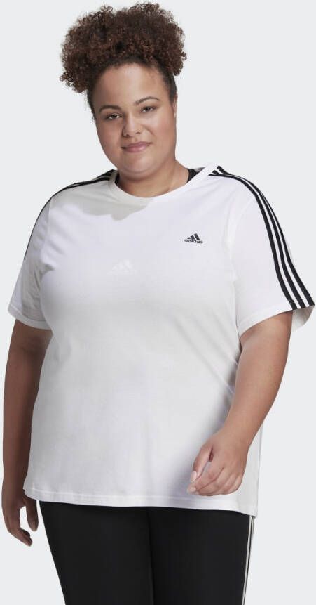 Adidas Sportswear Essentials Slim 3-Stripes T-shirt (Grote Maat)