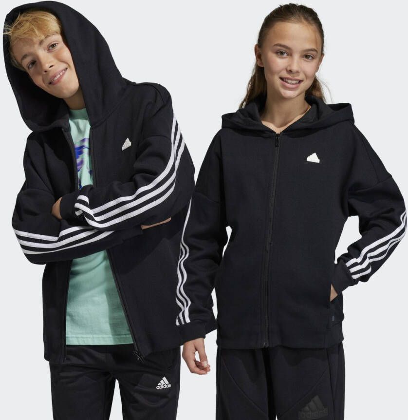 Adidas Sportswear Future Icons 3-Stripes Ritsjack met Capuchon