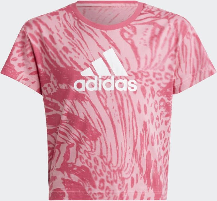 Adidas Sportswear Future Icons Hybrid Animal Print Cotton Regular T-shirt
