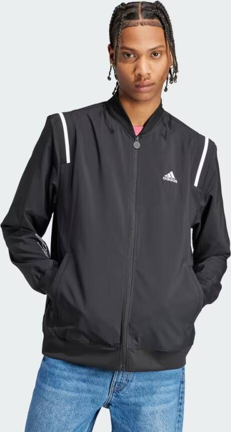 Adidas Heren Vrijetijds Sportjas Black Heren