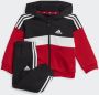 Adidas Colour Block Full Zip Tracksuit Infant Black White Better Scarlet- Black White Better Scarlet - Thumbnail 2