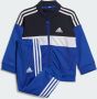 Adidas 3-Stripes Poly Tracksuit Infant Legend Ink White Semi Lucid Blue Legend Ink White Semi Lucid Blue - Thumbnail 2