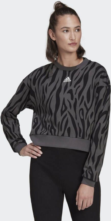 Adidas Sportswear Tiger-Print Sweatshirt